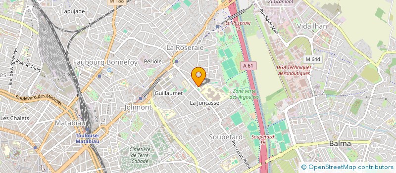 localisation de l'entreprise ASSOCIATION SPORTIVE DU COLLEGE D'ENSEIGNEMENT SECONDAIRE JOLIMONT à TOULOUSE