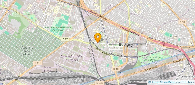 localisation de l'entreprise ASSOCIATION SPORTIVE DU COLLEGE D'ENSEIGNEMENT SECONDAIRE REPUBLIQUE  BOBIGNY