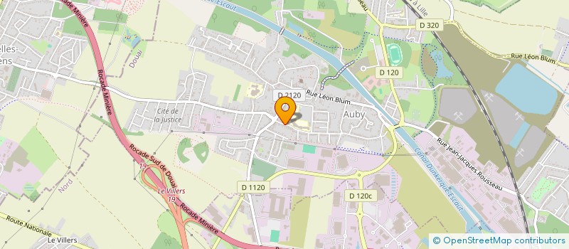 localisation de l'entreprise ASSOCIATION SPORTIVE DU COLLEGE D'ENSEIGNEMENT SECONDAIRE VICTOR HUGO  AUBY