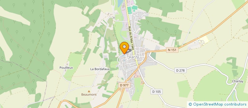 localisation de l'entreprise ASSOCIATION SPORTIVE DU COLLEGE D'ENSEIGNEMENT TECHNIQUE DE VARZY  VARZY