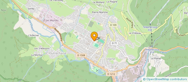 localisation de l'entreprise ASSOCIATION SPORTIVE DU COLLEGE D'UGINE  UGINE