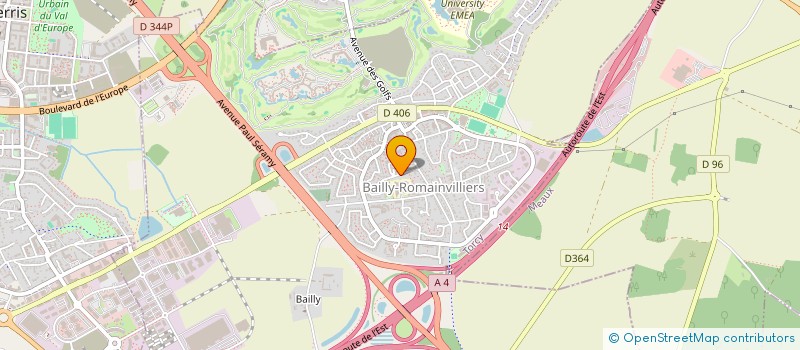 localisation de l'entreprise ASSOCIATION SPORTIVE DU COLLEGE DE BAILLY-ROMAINVILLERS  BAILLY-ROMAINVILLIERS