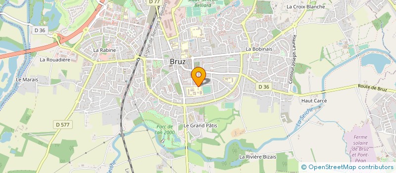 localisation de l'entreprise ASSOCIATION SPORTIVE DU COLLEGE DE BRUZ  BRUZ