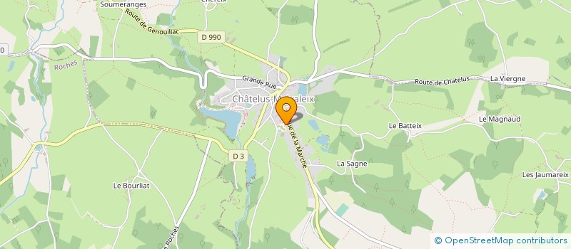 localisation de l'entreprise ASSOCIATION SPORTIVE DU COLLEGE DE CHATELUS-MALVALEIX à CHATELUS-MALVALEIX