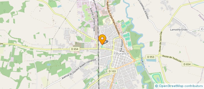 localisation de l'entreprise ASSOCIATION SPORTIVE DU COLLEGE DE FLEURANCE  FLEURANCE