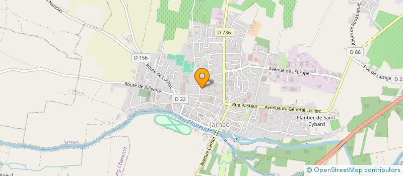 localisation de l'entreprise ASSOCIATION SPORTIVE DU COLLEGE DE JARNAC à JARNAC