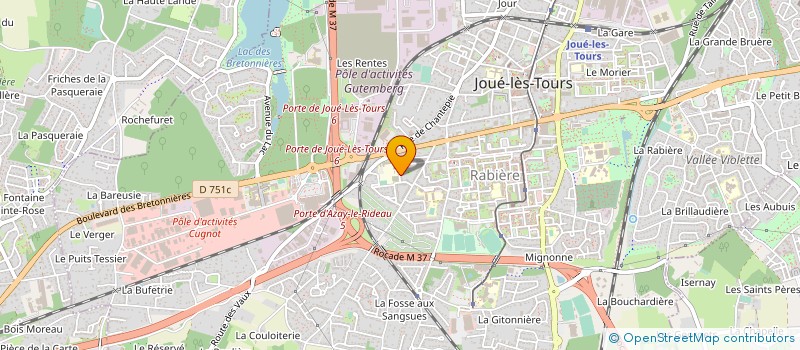 localisation de l'entreprise ASSOCIATION SPORTIVE DU COLLEGE DE L'ARCHE DU LUDE  JOUE-LES-TOURS