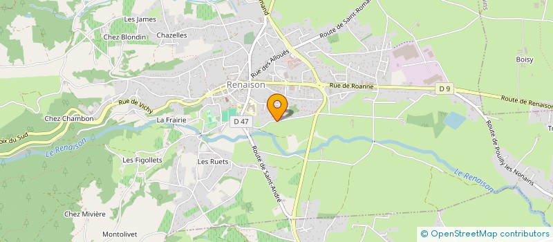 localisation de l'entreprise ASSOCIATION SPORTIVE DU COLLEGE DE LA COTE ROANNAISE  RENAISON