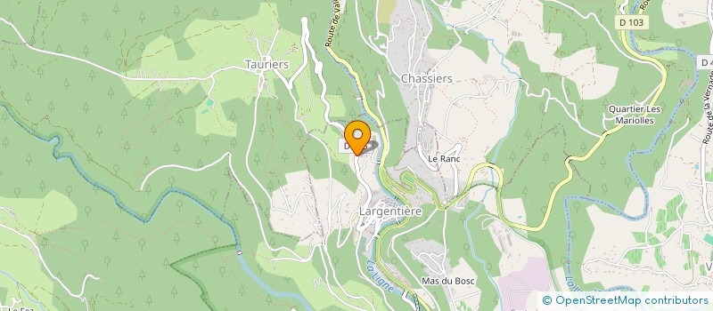 localisation de l'entreprise ASSOCIATION SPORTIVE DU COLLEGE DE LA SEGALIERE à LARGENTIERE