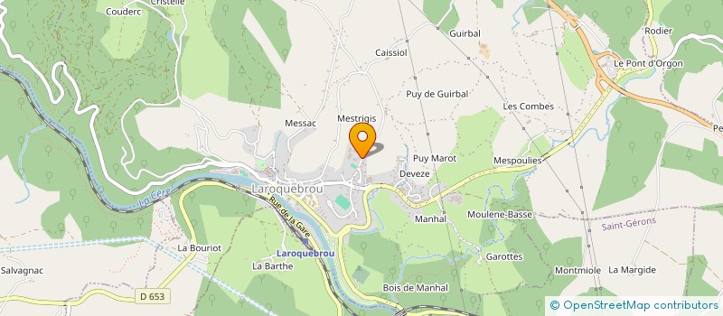 localisation de l'entreprise ASSOCIATION SPORTIVE DU COLLEGE DE LAROQUEBROU à LAROQUEBROU