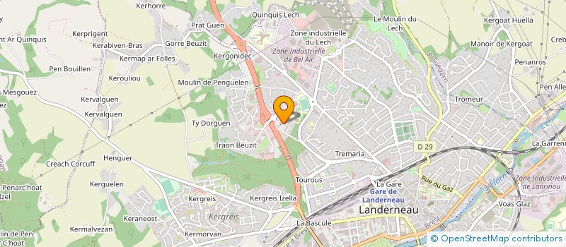 localisation de l'entreprise ASSOCIATION SPORTIVE DU COLLEGE DE MESCOAT à LANDERNEAU