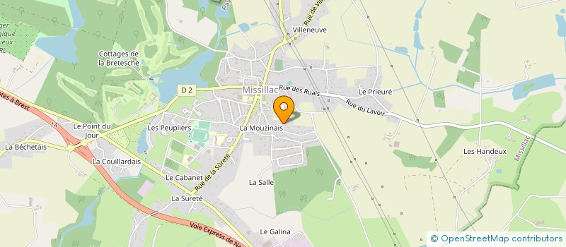 localisation de l'entreprise ASSOCIATION SPORTIVE DU COLLEGE DE MISSILLAC  MISSILLAC