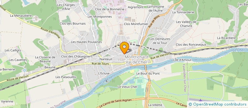 localisation de l'entreprise ASSOCIATION SPORTIVE DU COLLEGE DE MONTRICHARD  MONTRICHARD-VAL-DE-CHER