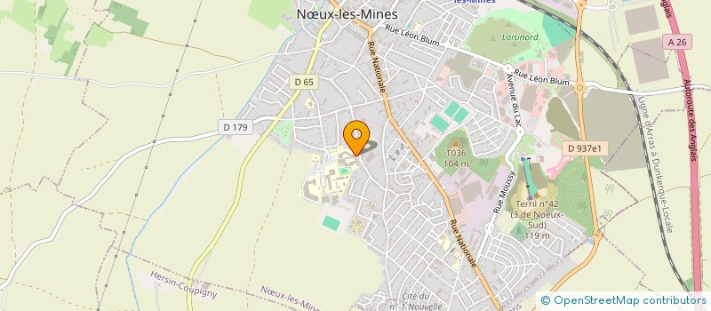 localisation de l'entreprise ASSOCIATION SPORTIVE DU COLLEGE DE NOEUX-LES-MINES  NUX-LES-MINES