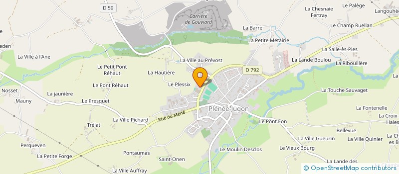 localisation de l'entreprise ASSOCIATION SPORTIVE DU COLLEGE DE PLENEE-JUGON  PLENEE-JUGON