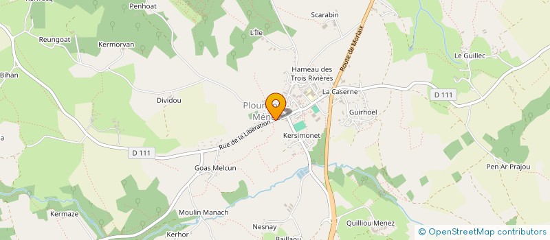 localisation de l'entreprise ASSOCIATION SPORTIVE DU COLLEGE DE PLOUNEOUR MENEZ  PLOUNEOUR-MENEZ