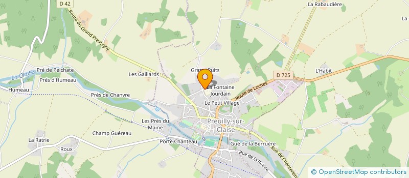 localisation de l'entreprise ASSOCIATION SPORTIVE DU COLLEGE DE PREUILLY  PREUILLY-SUR-CLAISE