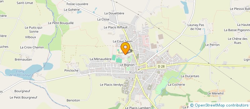 localisation de l'entreprise ASSOCIATION SPORTIVE DU COLLEGE DE ROMILLE  ROMILLE