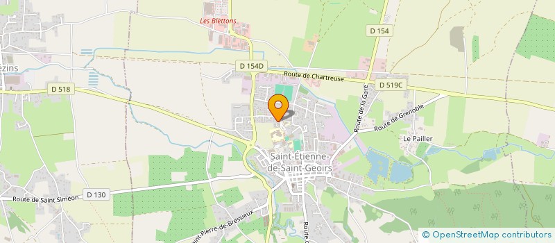 localisation de l'entreprise ASSOCIATION SPORTIVE DU COLLEGE DE SAINT-ETIENNE-DE-SAINT-GEOIRS  SAINT-ETIENNE-DE-SAINT-GEOIRS