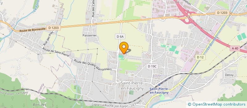 localisation de l'entreprise ASSOCIATION SPORTIVE DU COLLEGE DE ST PIERRE EN FAUCIGNY  SAINT-PIERRE-EN-FAUCIGNY