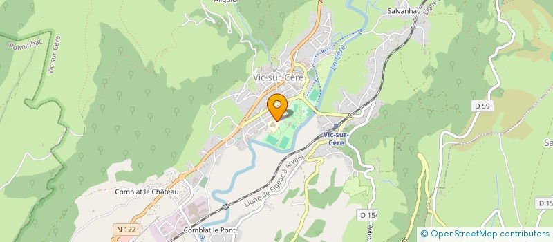 localisation de l'entreprise ASSOCIATION SPORTIVE DU COLLEGE DE VIC-SUR-CERE à VIC-SUR-CERE
