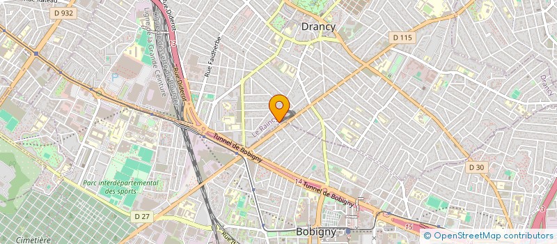 localisation de l'entreprise ASSOCIATION SPORTIVE DU COLLEGE DELAUNE  BOBIGNY