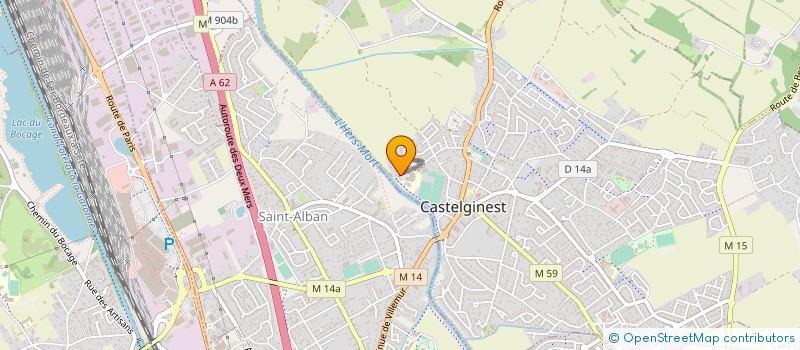 localisation de l'entreprise ASSOCIATION SPORTIVE DU COLLEGE DEPARTEMENTAL JACQUES MAURE A CASTELGINEST  CASTELGINEST