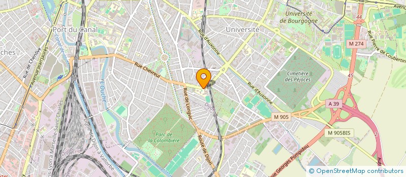 localisation de l'entreprise ASSOCIATION SPORTIVE DU COLLEGE DES LENTILLERES  DIJON