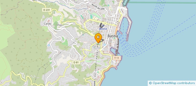 localisation de l'entreprise ASSOCIATION SPORTIVE DU COLLEGE DU BOULEVARD GIRAUD A BASTIA à BASTIA
