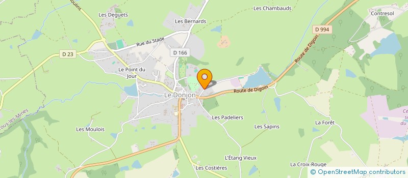 localisation de l'entreprise ASSOCIATION SPORTIVE DU COLLEGE DU DONJON  LE DONJON