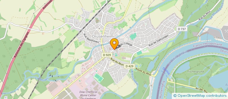 localisation de l'entreprise ASSOCIATION SPORTIVE DU COLLEGE DU RHIN DRUSENHEIM  DRUSENHEIM