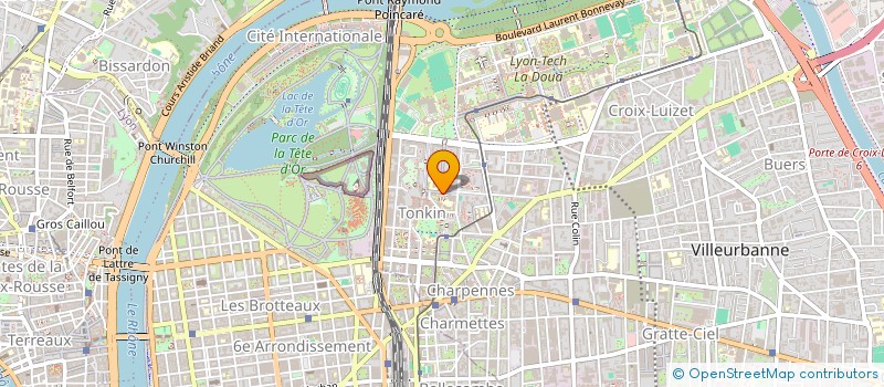 localisation de l'entreprise ASSOCIATION SPORTIVE DU COLLEGE DU TONKIN  VILLEURBANNE