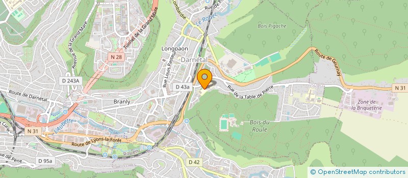 localisation de l'entreprise ASSOCIATION SPORTIVE DU COLLEGE EMILE CHARTIER - DARNETAL  DARNETAL