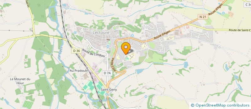 localisation de l'entreprise ASSOCIATION SPORTIVE DU COLLEGE ET LYCEE MARECHAL LANNES  LECTOURE