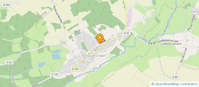 localisation de l'entreprise ASSOCIATION SPORTIVE DU COLLEGE EUGENE BELGRAND D'EVRY LE CHATEL à ERVY-LE-CHATEL