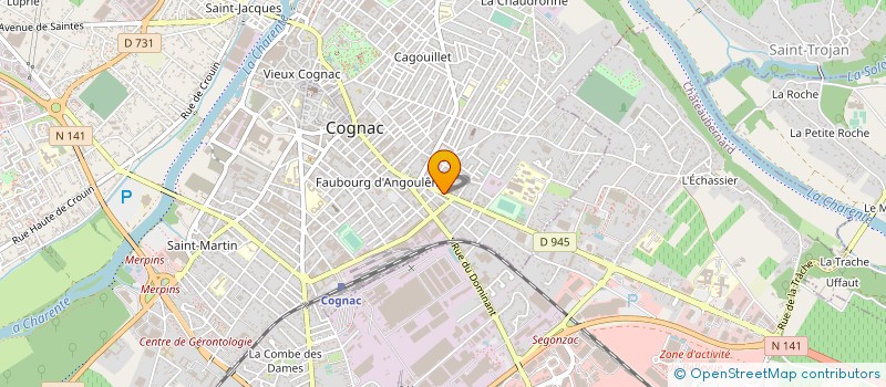 localisation de l'entreprise ASSOCIATION SPORTIVE DU COLLEGE FELIX GAILLARD DE COGNAC à COGNAC