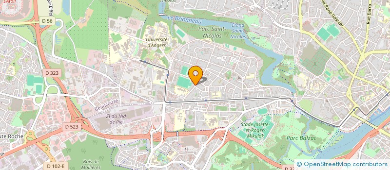 localisation de l'entreprise ASSOCIATION SPORTIVE DU COLLEGE FRANCOIS RABELAIS à ANGERS