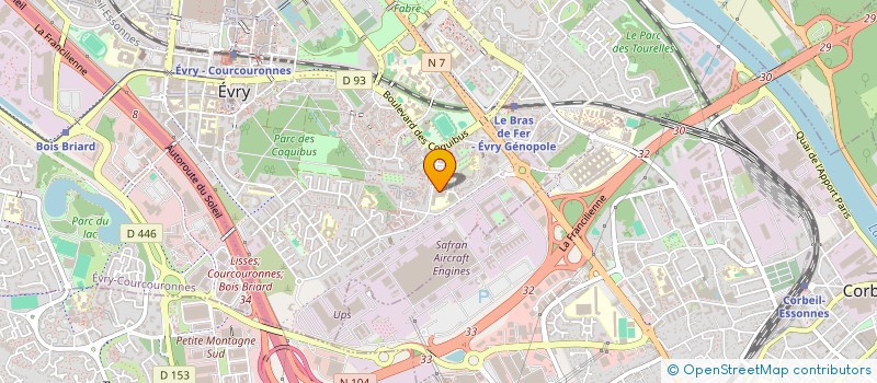 localisation de l'entreprise ASSOCIATION SPORTIVE DU COLLEGE GALILEE  EVRY-COURCOURONNES