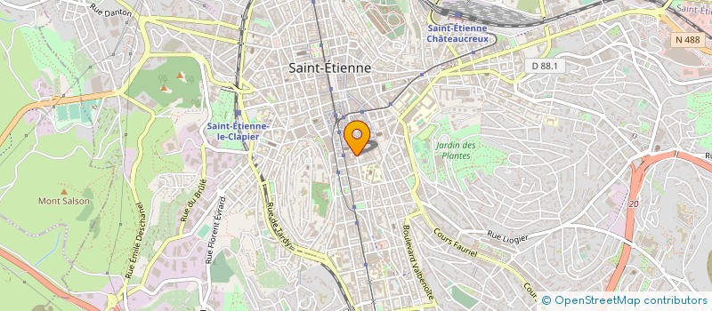 localisation de l'entreprise ASSOCIATION SPORTIVE DU COLLEGE GAMBETTA  SAINT-ETIENNE