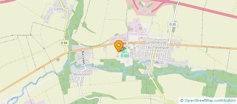 localisation de l'entreprise ASSOCIATION SPORTIVE DU COLLEGE GASTON RAMON DE VILLENEUVE L'ARCHEVEQUE  VILLENEUVE L'ARCHEVEQUE