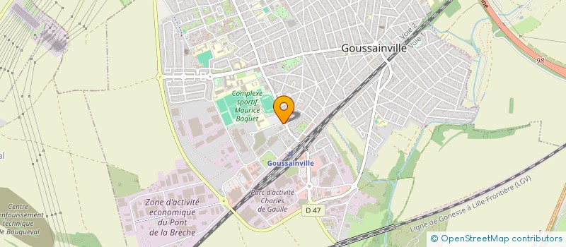 localisation de l'entreprise ASSOCIATION SPORTIVE DU COLLEGE GEORGES CHARPAK  GOUSSAINVILLE