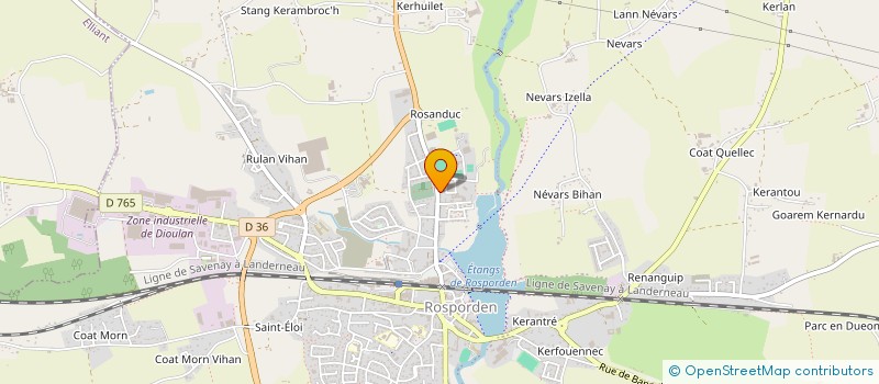 localisation de l'entreprise ASSOCIATION SPORTIVE DU COLLEGE GERMAIN PENSIVY  ROSPORDEN