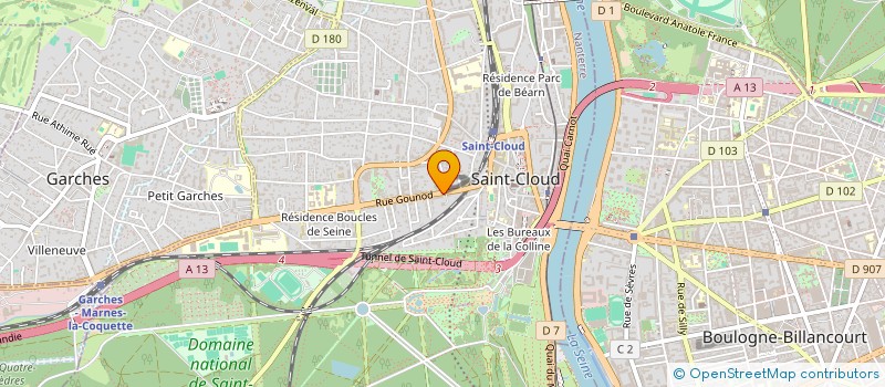 localisation de l'entreprise ASSOCIATION SPORTIVE DU COLLEGE GOUNOD à SAINT CLOUD