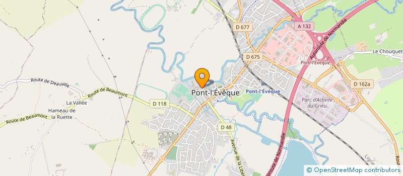 localisation de l'entreprise ASSOCIATION SPORTIVE DU COLLEGE GUSTAVE FLAUBERT DE PONT L'EVEQUE  PONT L'EVEQUE