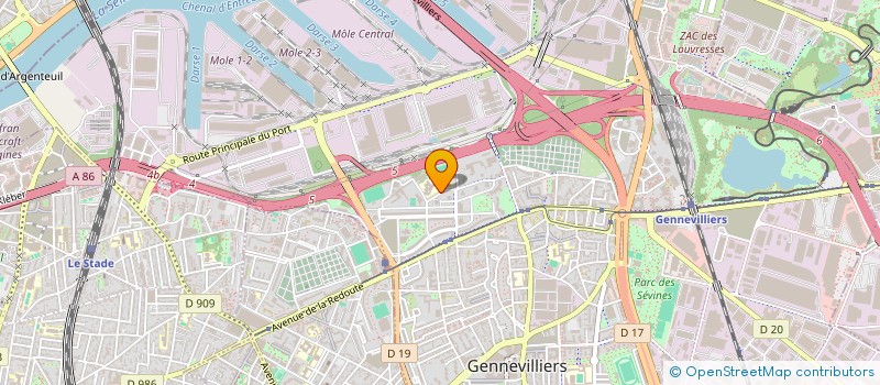 localisation de l'entreprise ASSOCIATION SPORTIVE DU COLLEGE GUY MOQUET. à GENNEVILLIERS