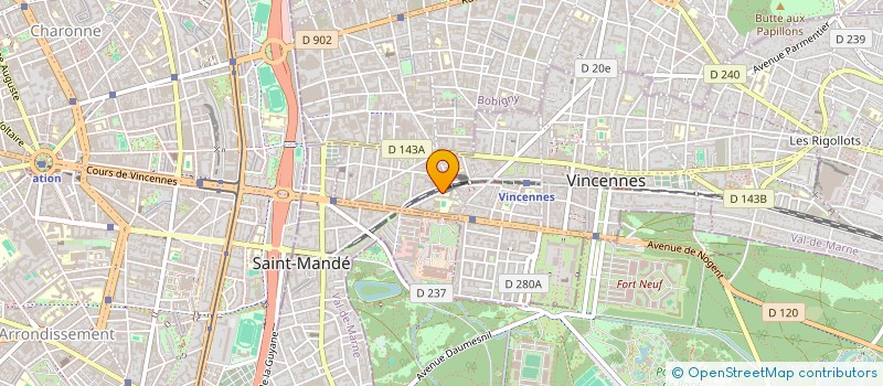 localisation de l'entreprise ASSOCIATION SPORTIVE DU COLLEGE HECTOR BERLIOZ à VINCENNES