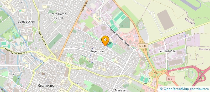 localisation de l'entreprise ASSOCIATION SPORTIVE DU COLLEGE HENRI BAUMONT  BEAUVAIS