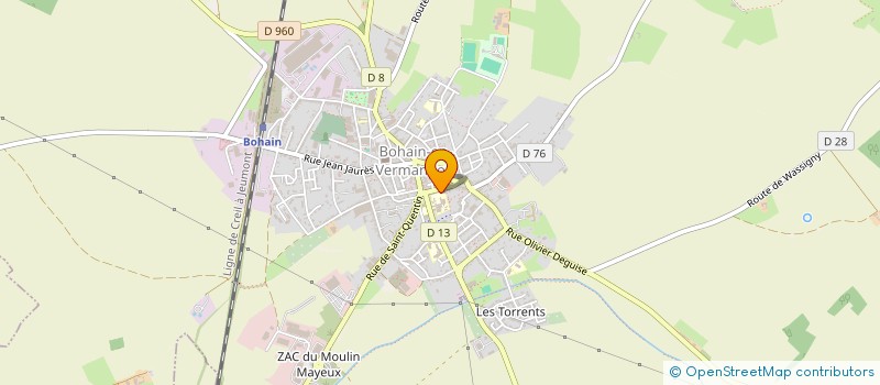localisation de l'entreprise ASSOCIATION SPORTIVE DU COLLEGE HENRI MATISSE DE BOHAIN  BOHAIN-EN-VERMANDOIS