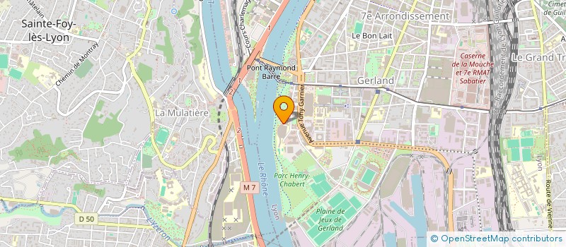 localisation de l'entreprise ASSOCIATION SPORTIVE DU COLLEGE INTERNATIONAL DE GERLAND  LYON