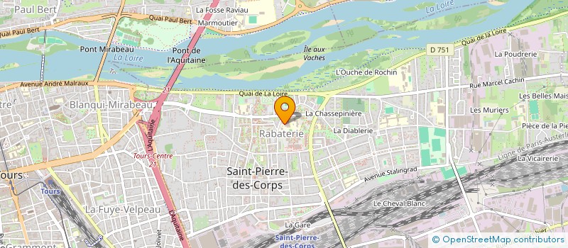 localisation de l'entreprise ASSOCIATION SPORTIVE DU COLLEGE JACQUES DECOUR  SAINT-PIERRE-DES-CORPS